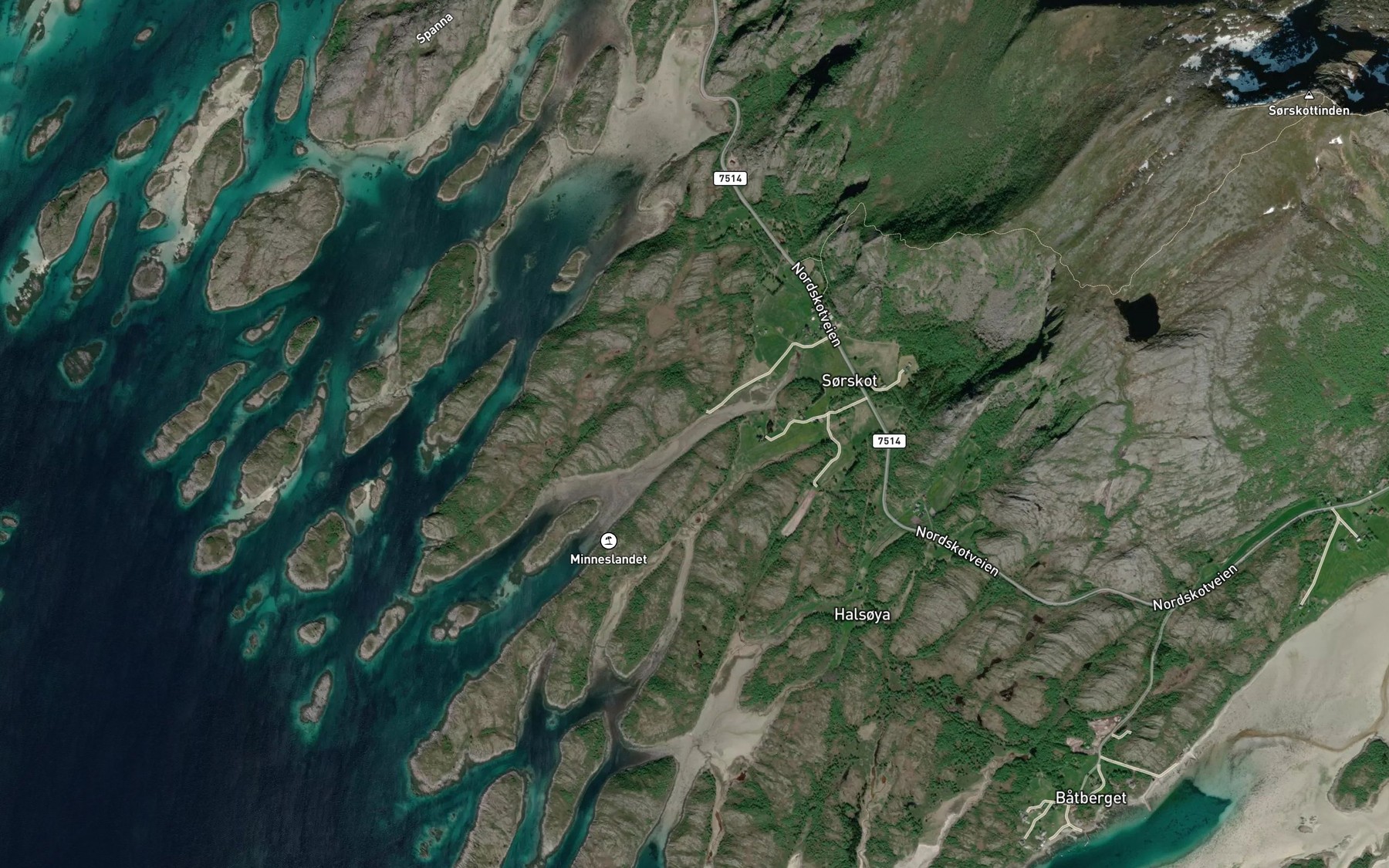 Satellite map of the Sorskotosen