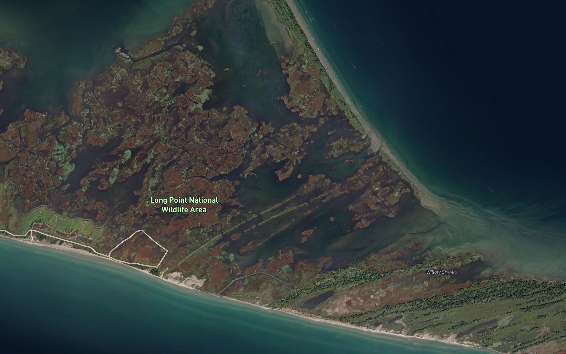 Satellite map of the Irish Channel