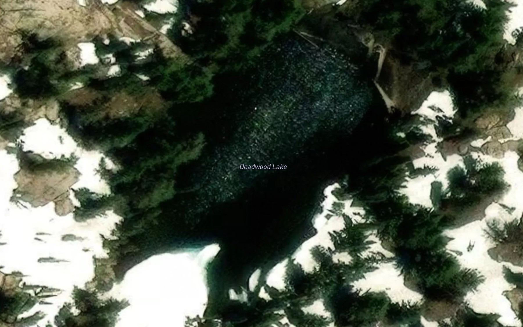 Satellite map of the Deadwood Lake