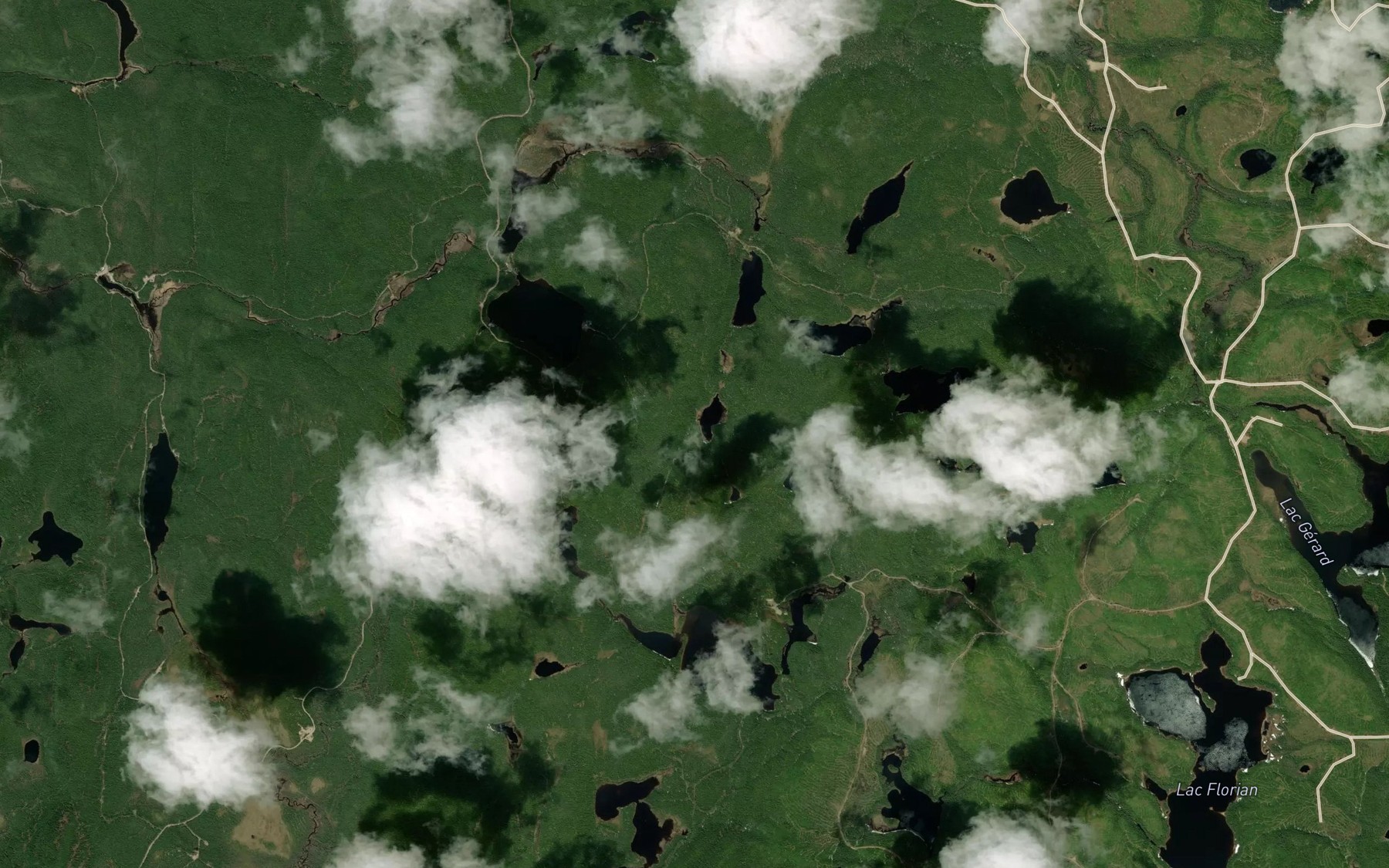 Satellite map of the Lac des Aulnes