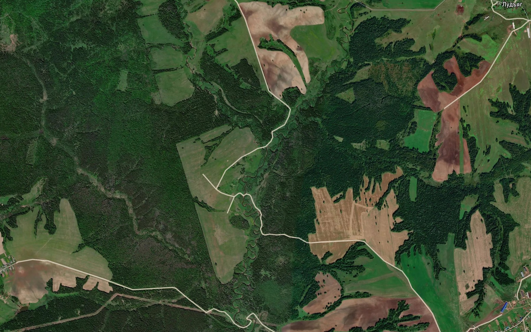 Satellite map of the Kuzi