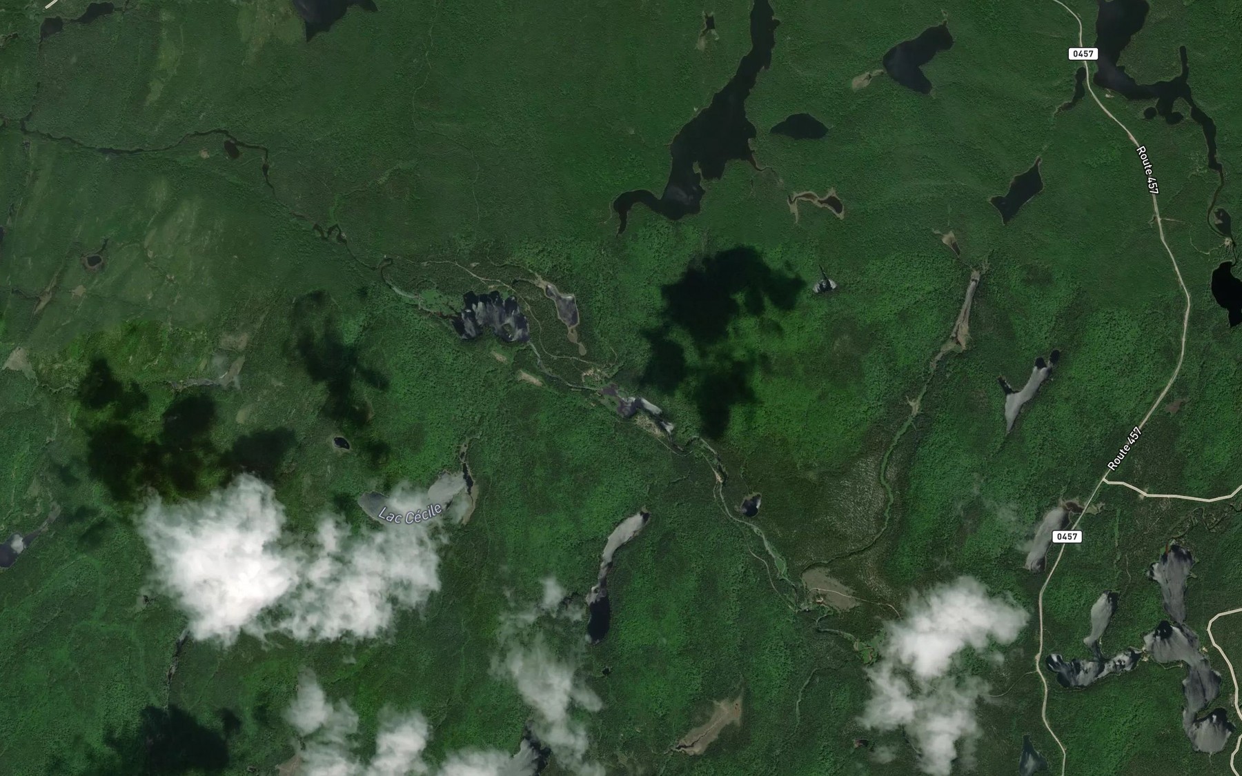 Satellite map of the Ruisseau Hay