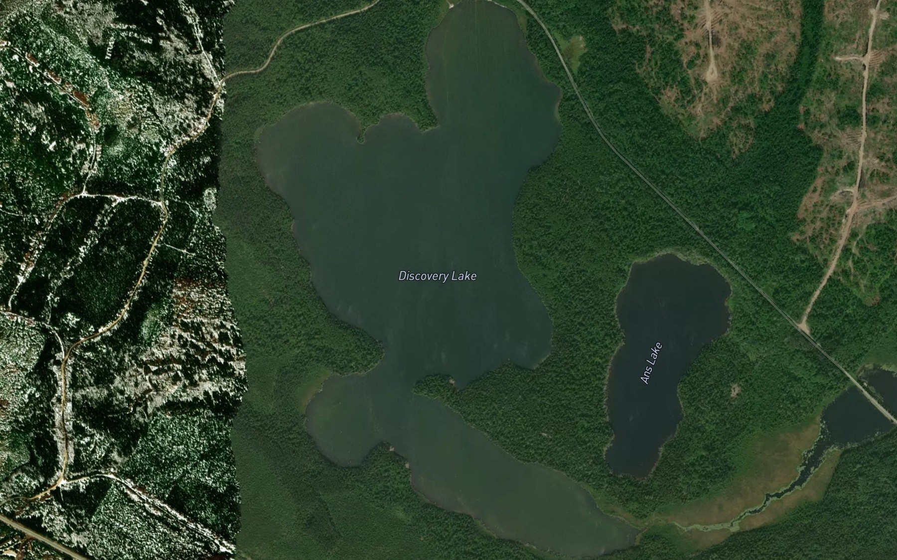 Satellite map of the Discovery Lake