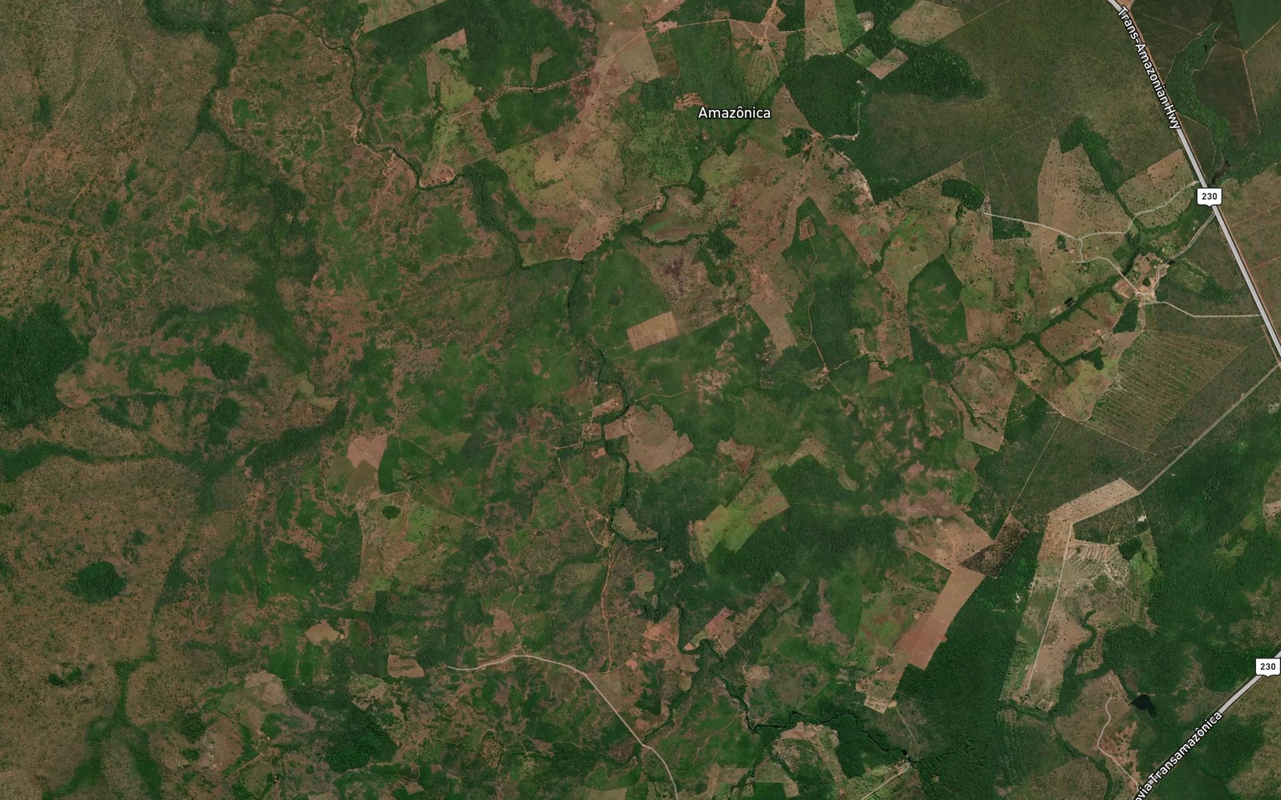Satellite map of the Corrego Santa Rita