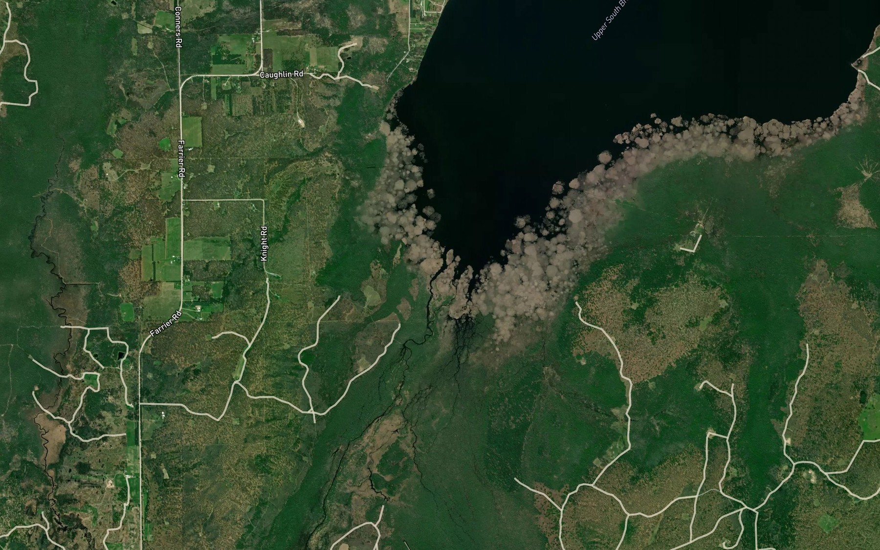 Satellite map of the Upper South Branch Thunder Bay River