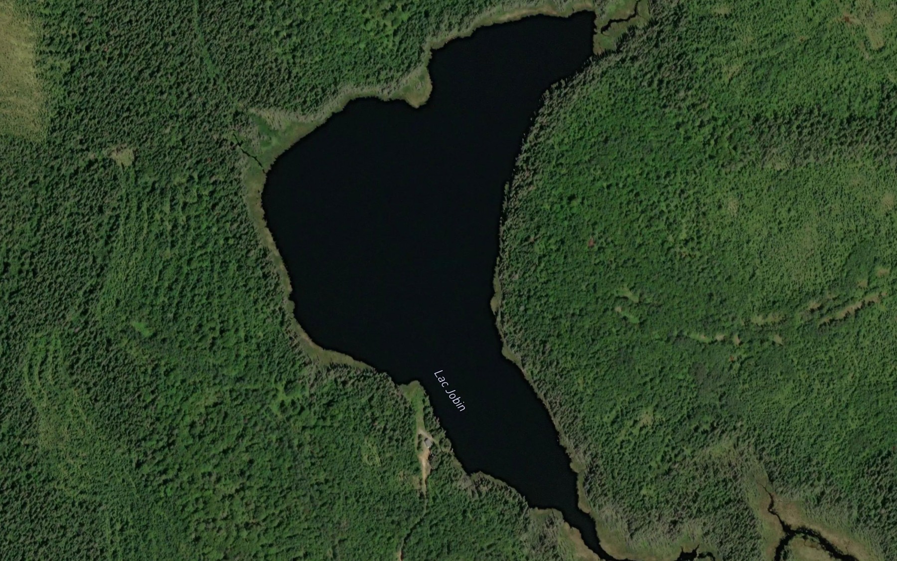 Satellite map of the Lac Marguerite