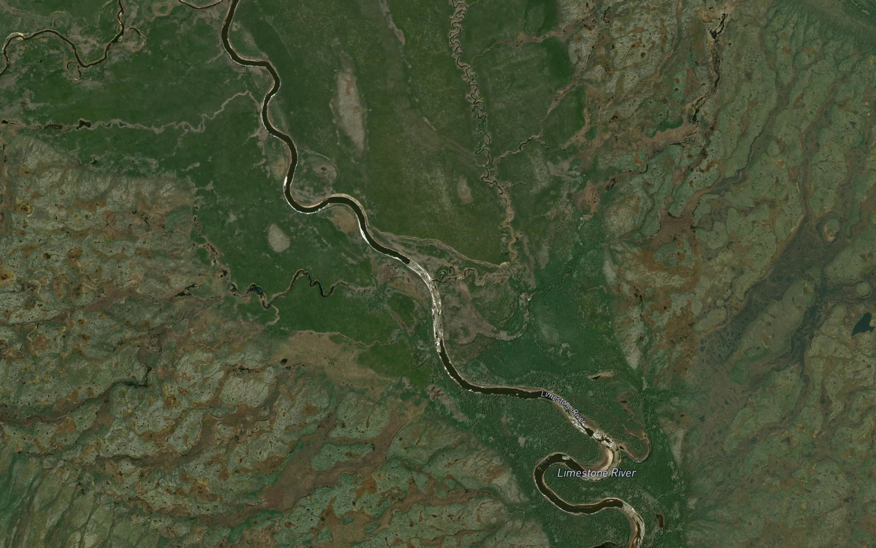 Satellite map of the Nine Mile Creek