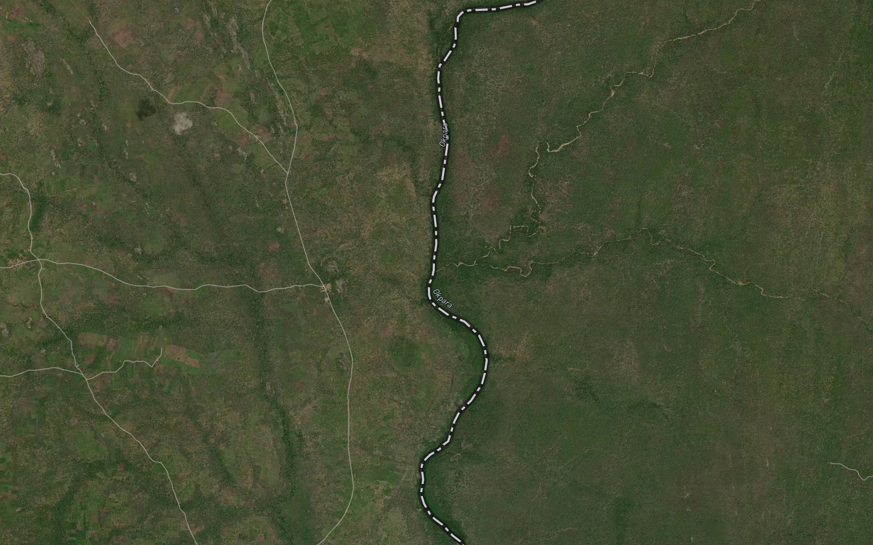 Satellite map of the River Afanye