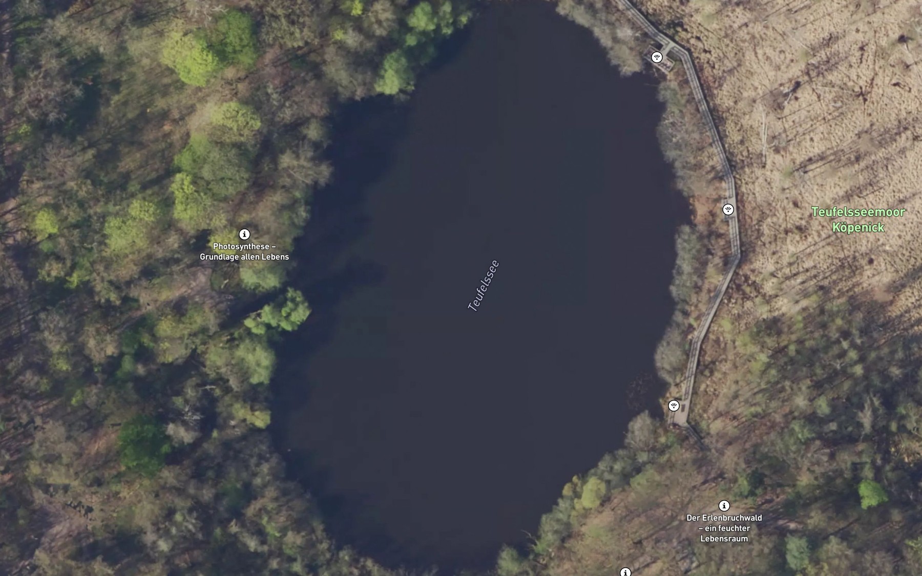 Satellite map of the Teufelssee