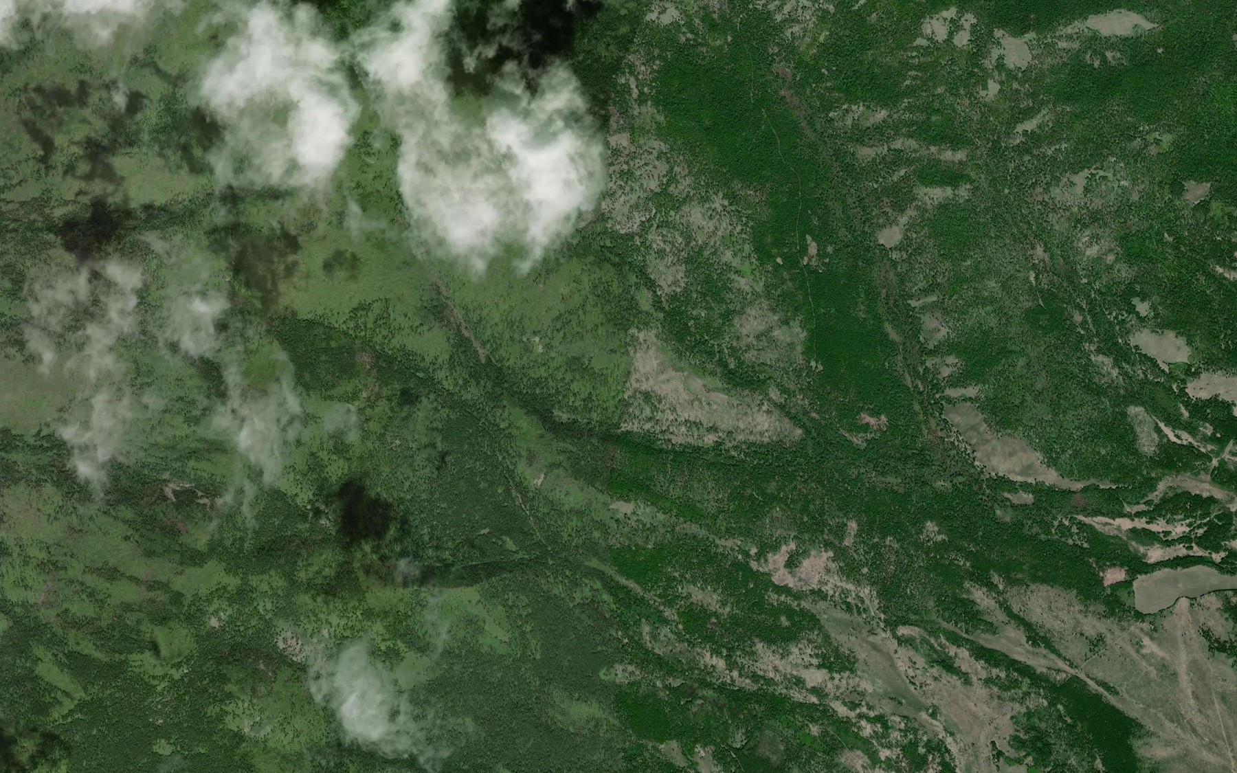 Satellite map of the Pad' Barmikha