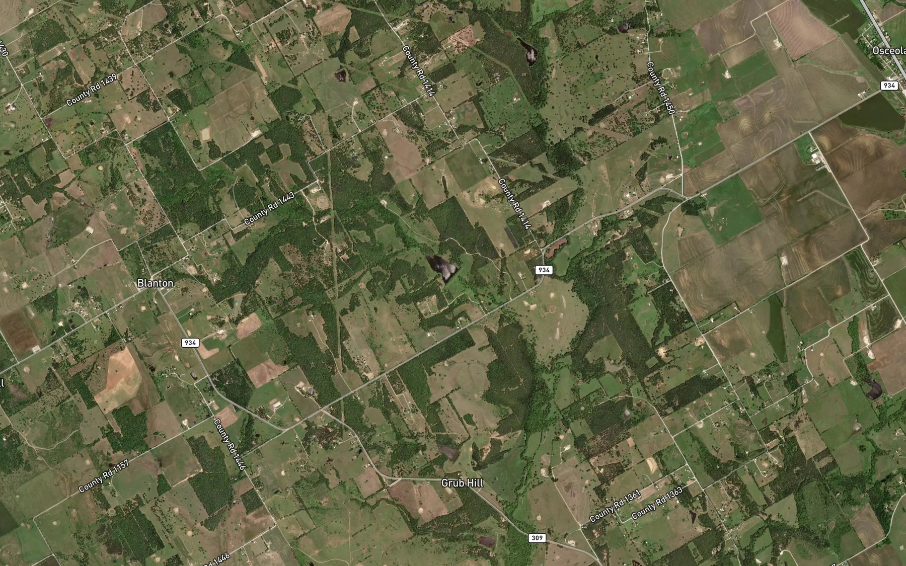 Satellite map of the Soil Conservation Service Site 6 Reservoir