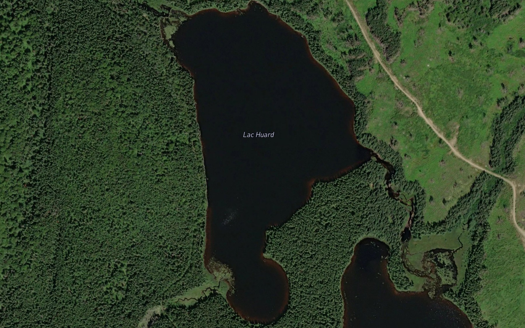 Satellite map of the Lac Huard