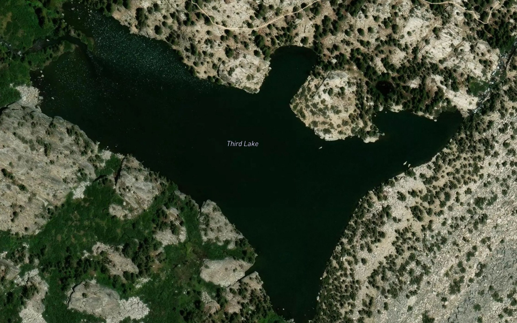 Satellite map of the Third Lake