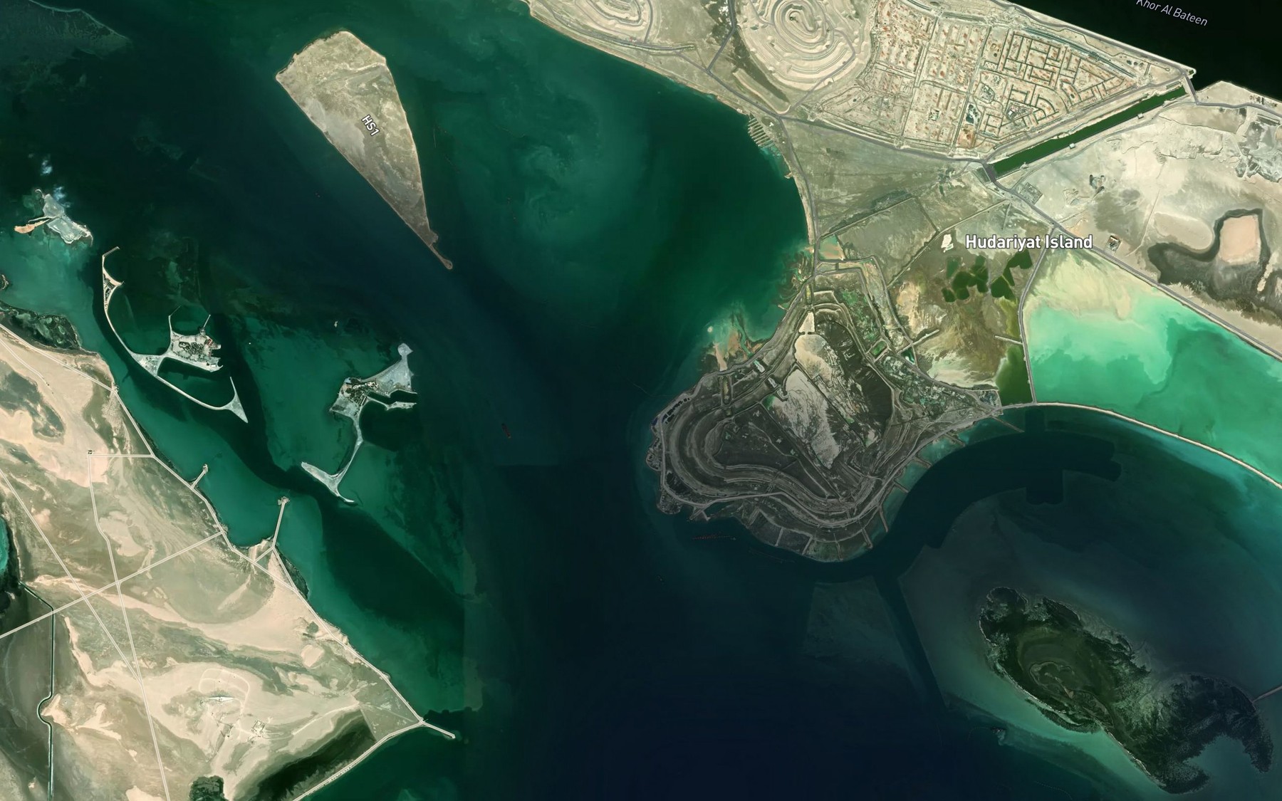 Satellite map of the Khawr Qirqishan