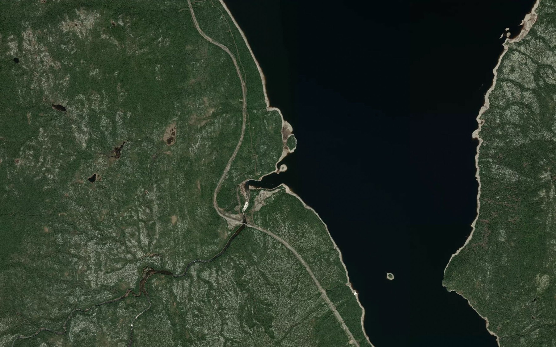Satellite map of the Ruisseau Kapishtukatakau