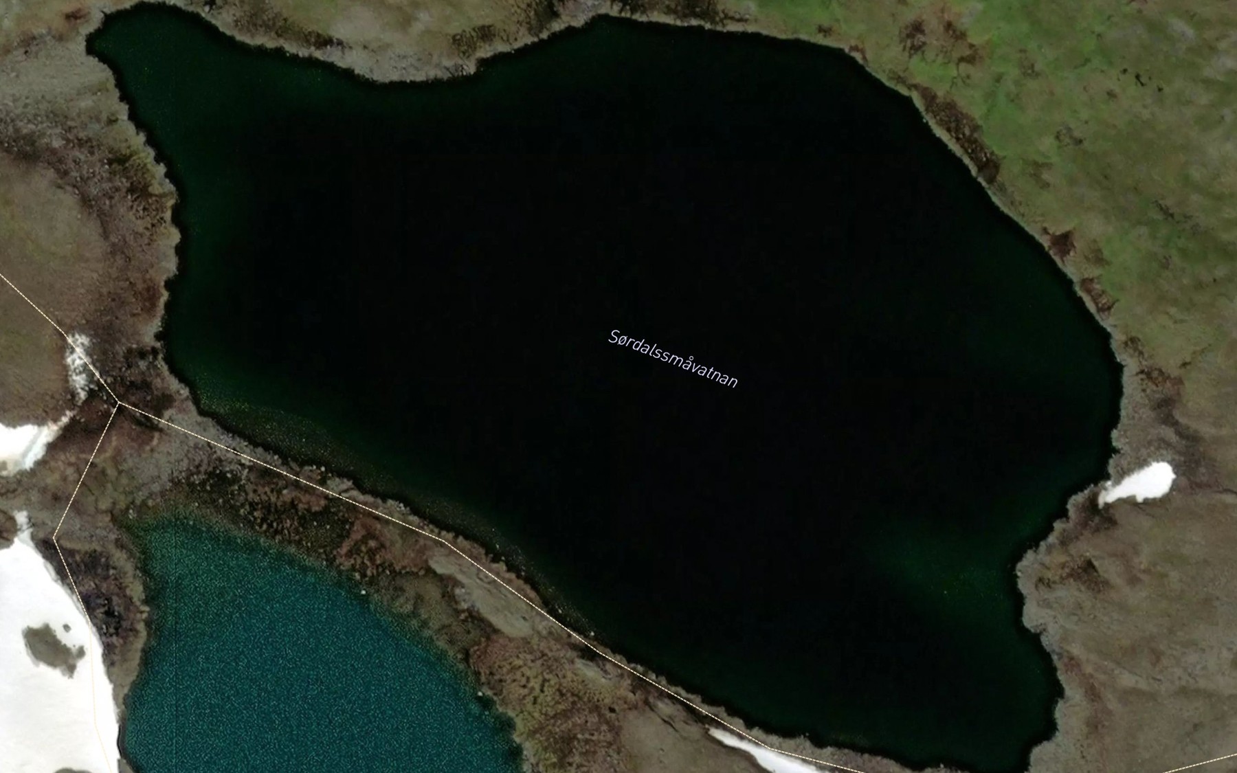 Satellite map of the Sordalssmavatnan