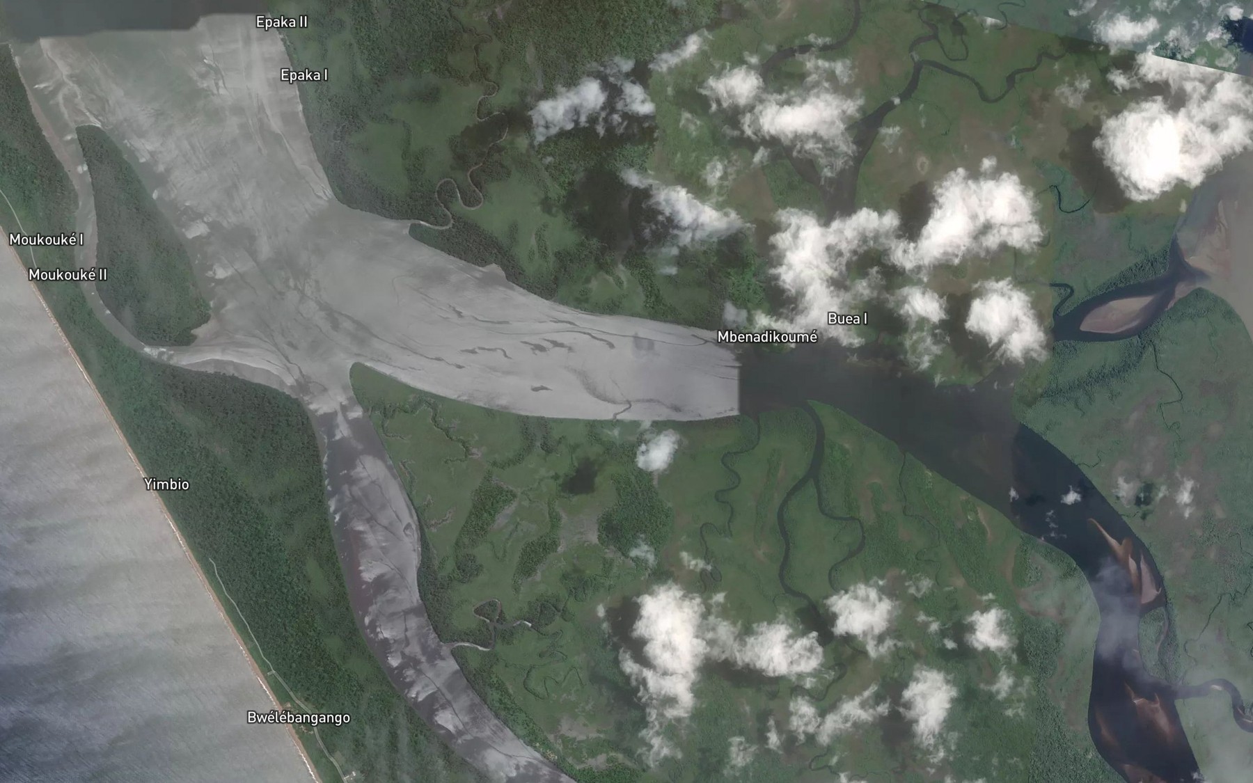 Satellite map of the Crique Manoka