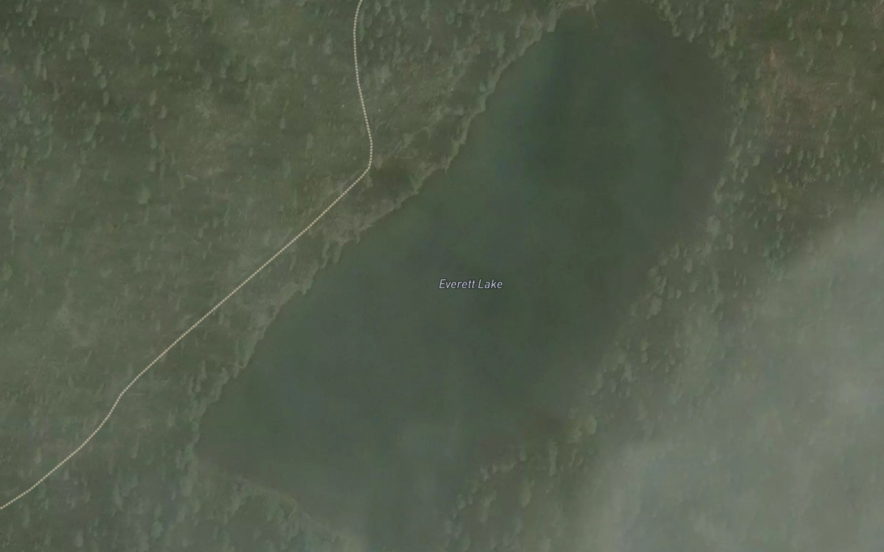 Satellite map of the Everett Lake