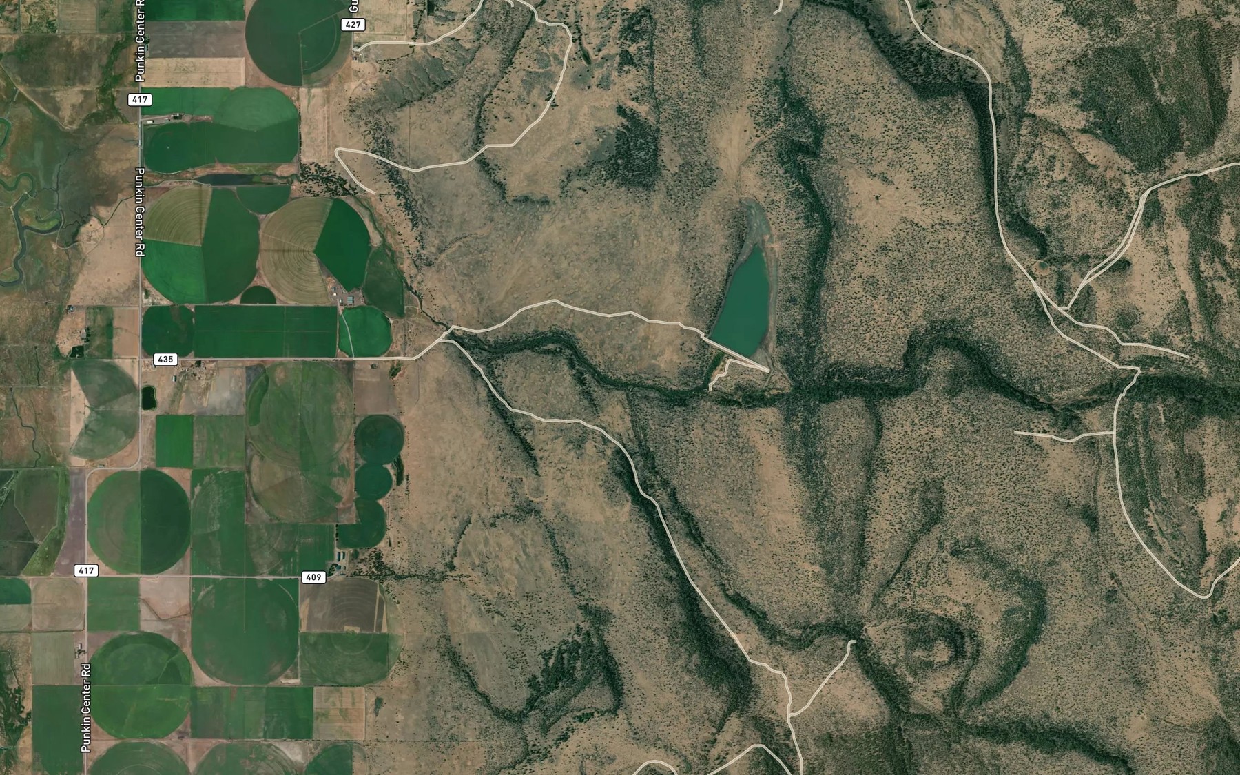 Satellite map of the South Fork Juniper Creek
