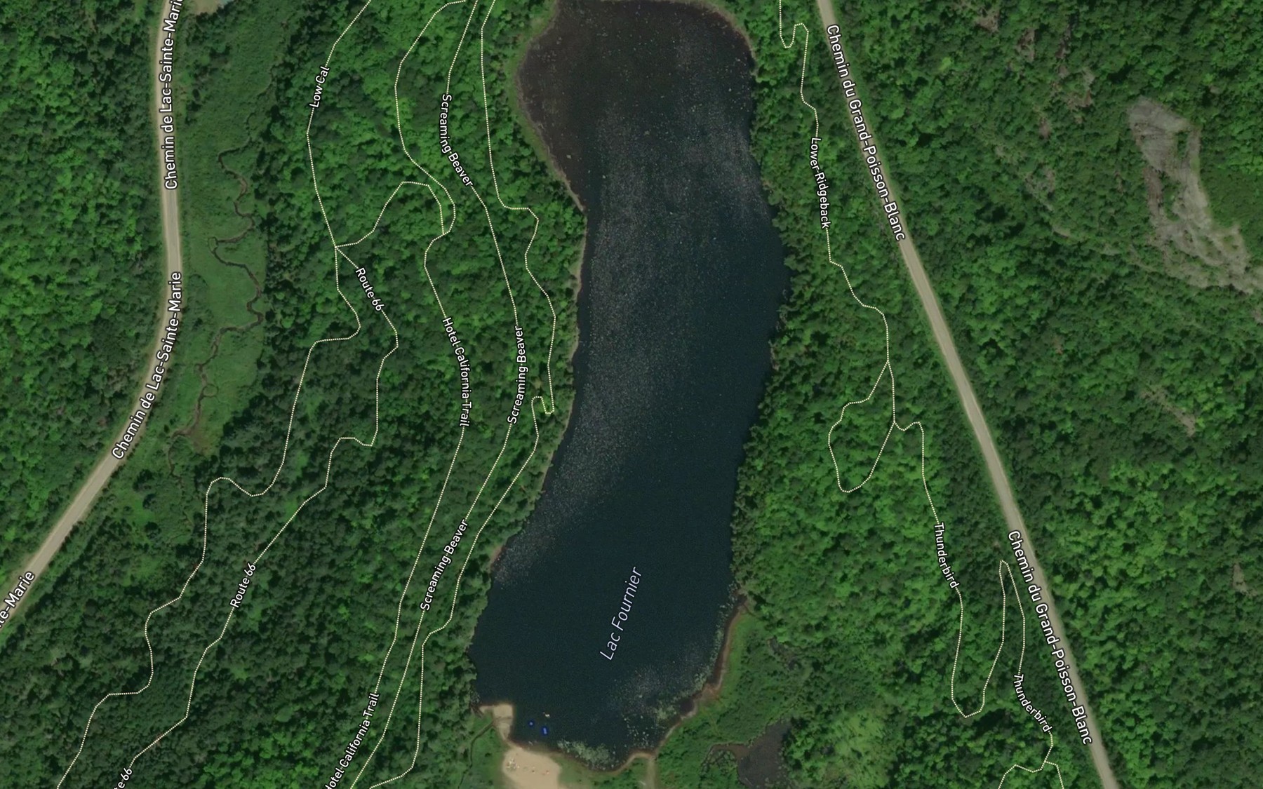 Satellite map of the Lac Fournier
