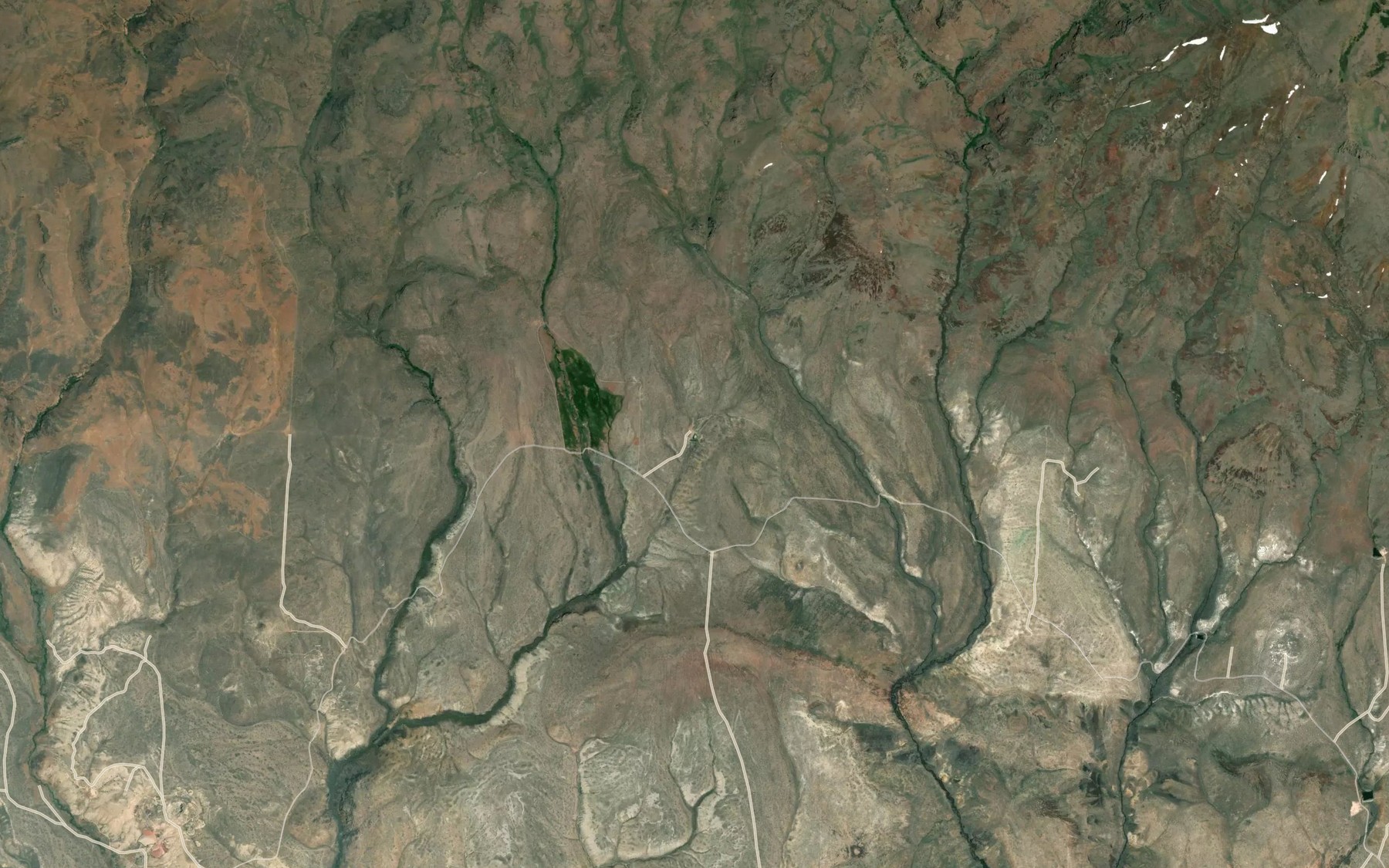 Satellite map of the Myers Reservoir