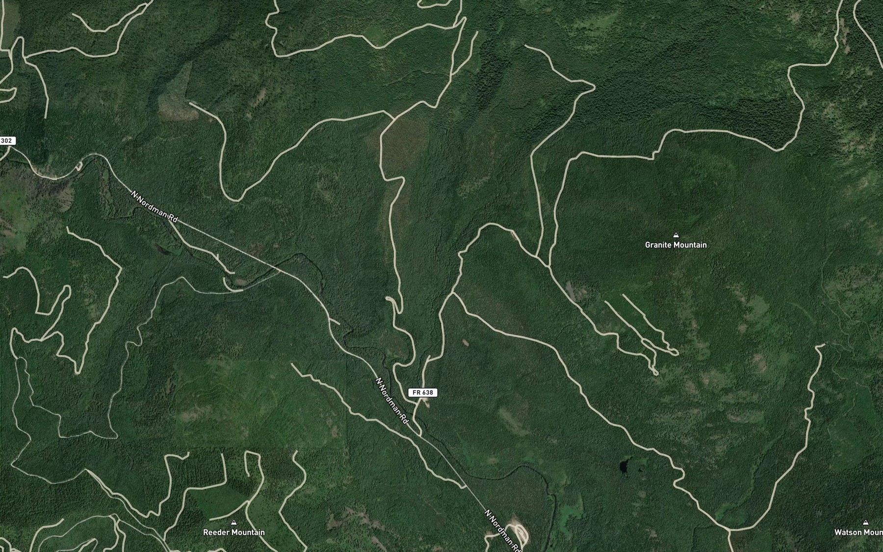 Satellite map of the Jost Creek