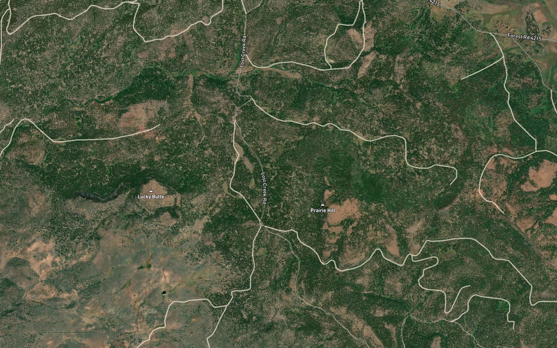 Satellite map of the Coin Spring