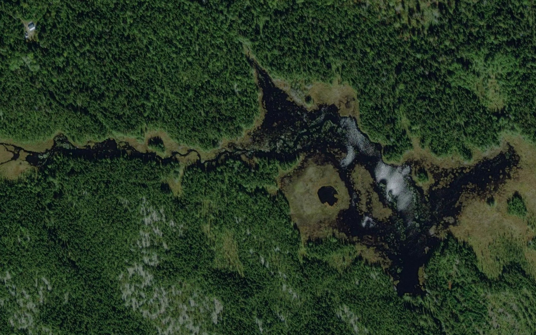 Satellite map of the Lac des Eaux Mortes