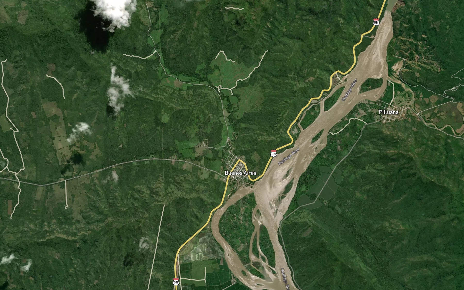 Satellite map of the Quebrada Paujilsapa