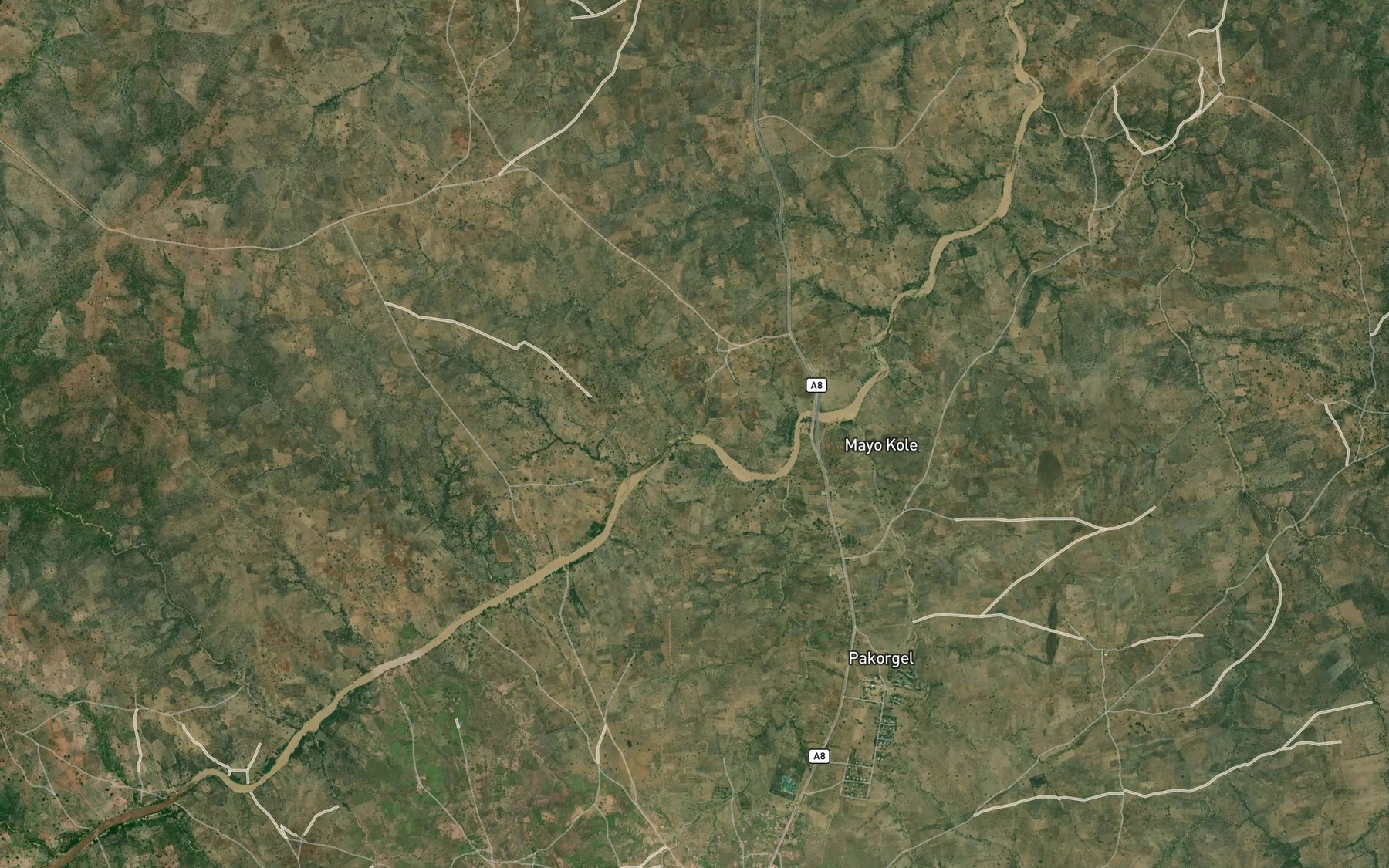 Satellite map of the Mayo Giye