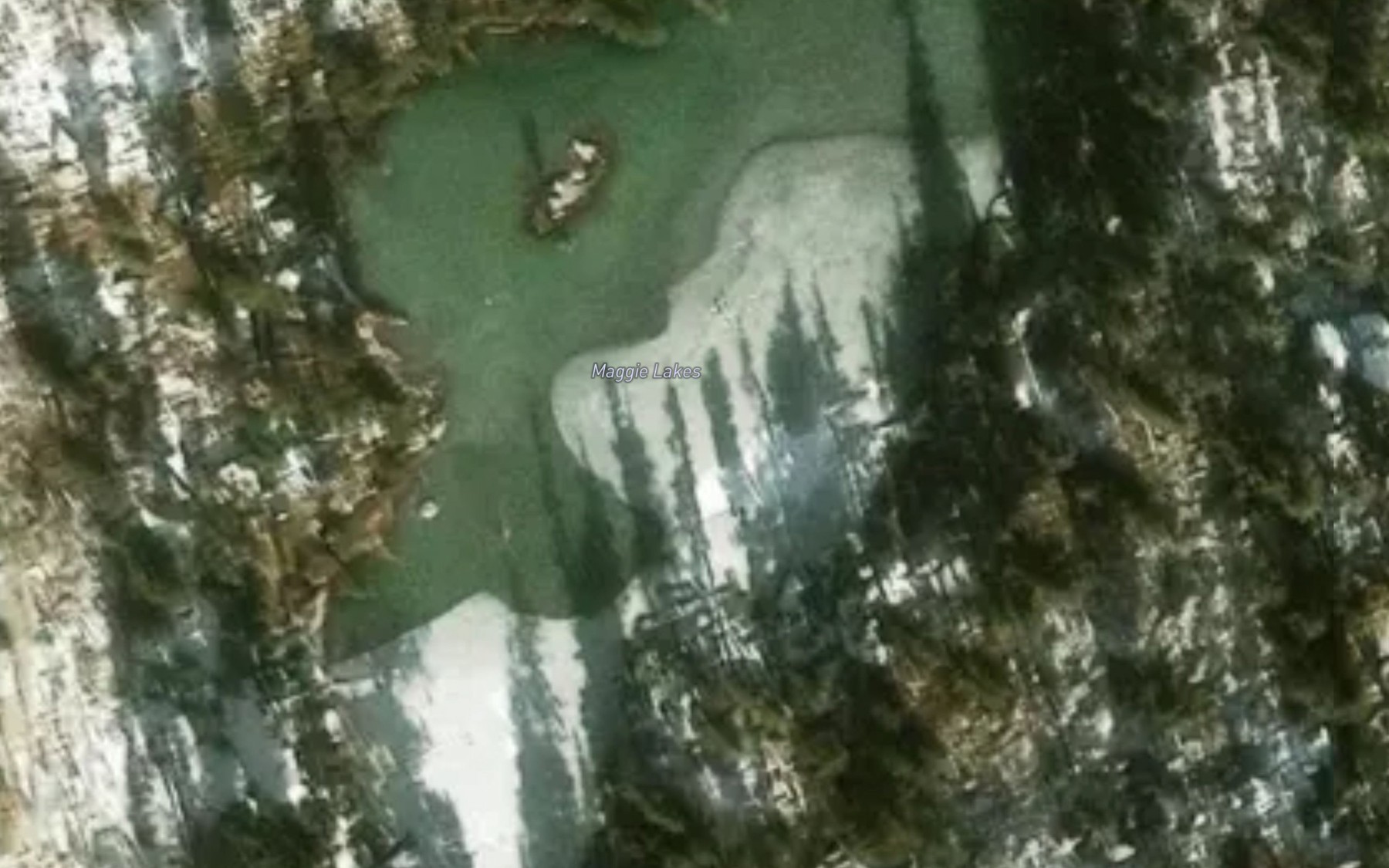 Satellite map of the Maggie Lakes
