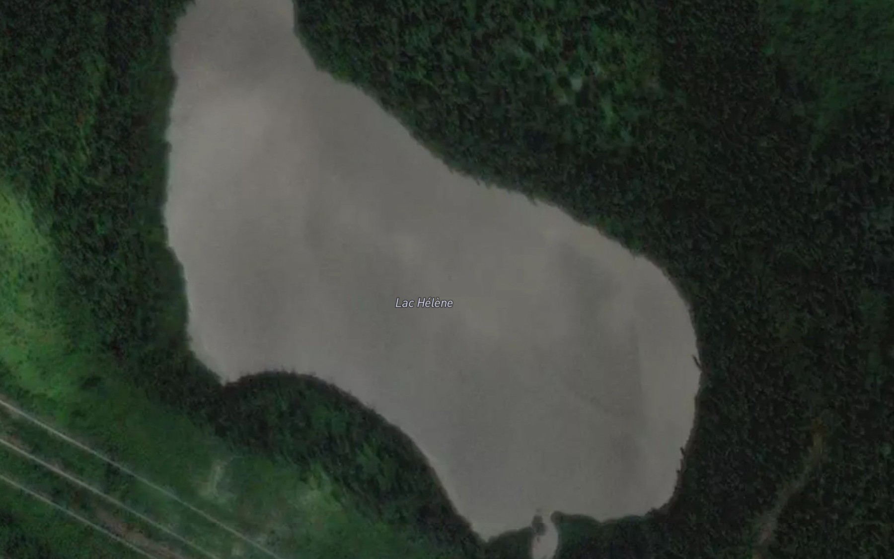 Satellite map of the Lac Helene