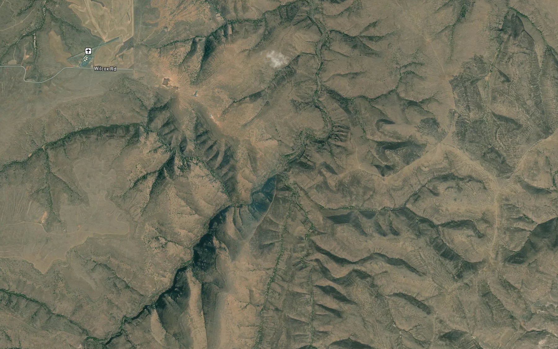 Satellite map of the Long Hollow Creek