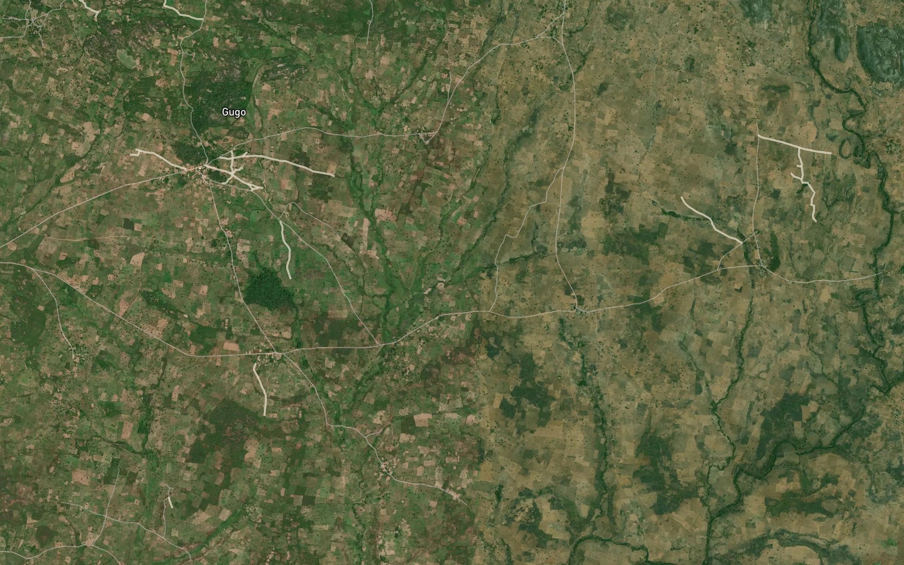 Satellite map of the River Bam