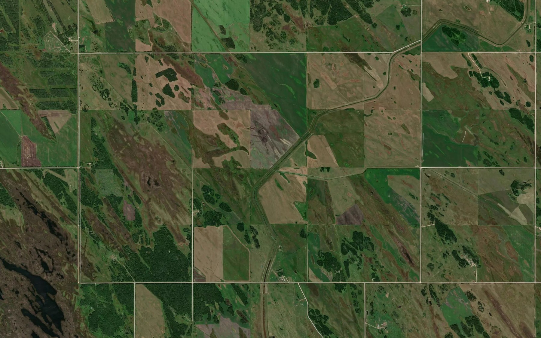 Satellite map of the Mud Lake Drain