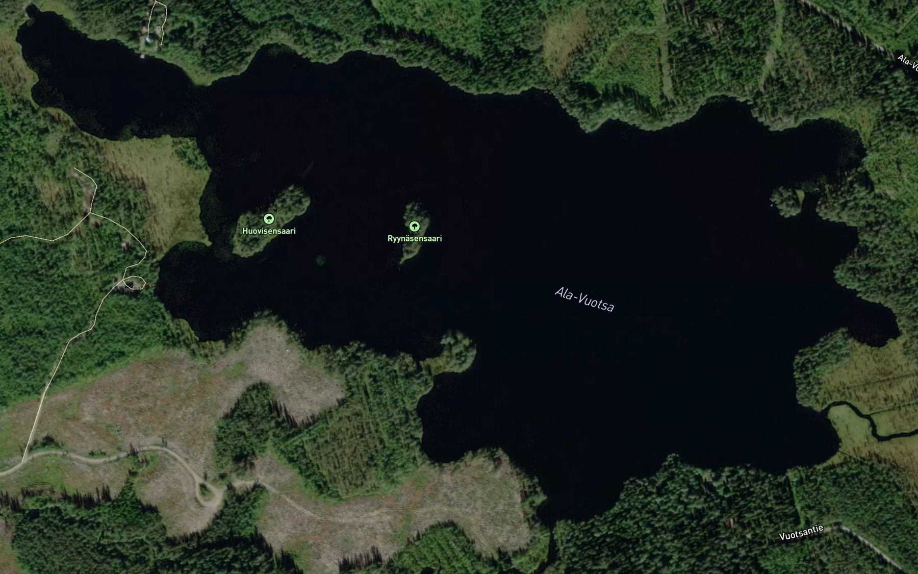 Satellite map of the Ala-Vuotsa