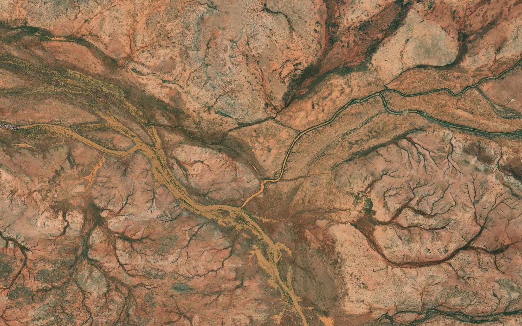 Satellite map of the Mount James Creek