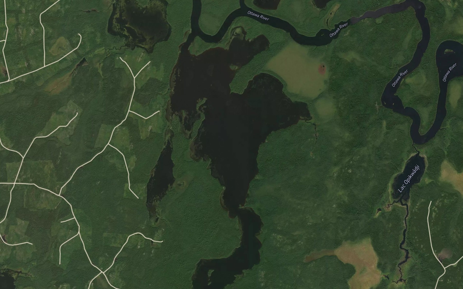 Satellite map of the Lac Jourdan