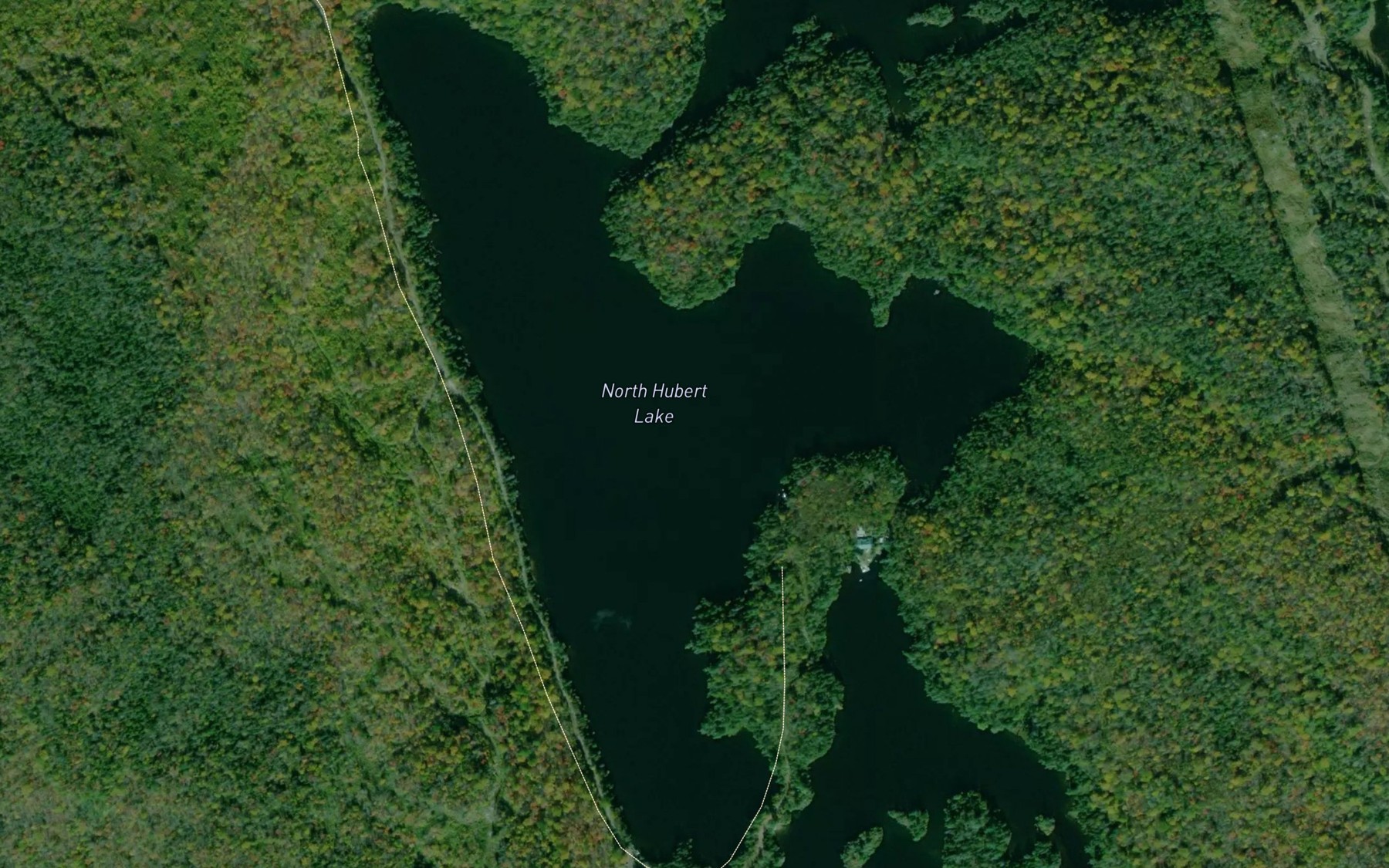 Satellite map of the North Hubert Lake