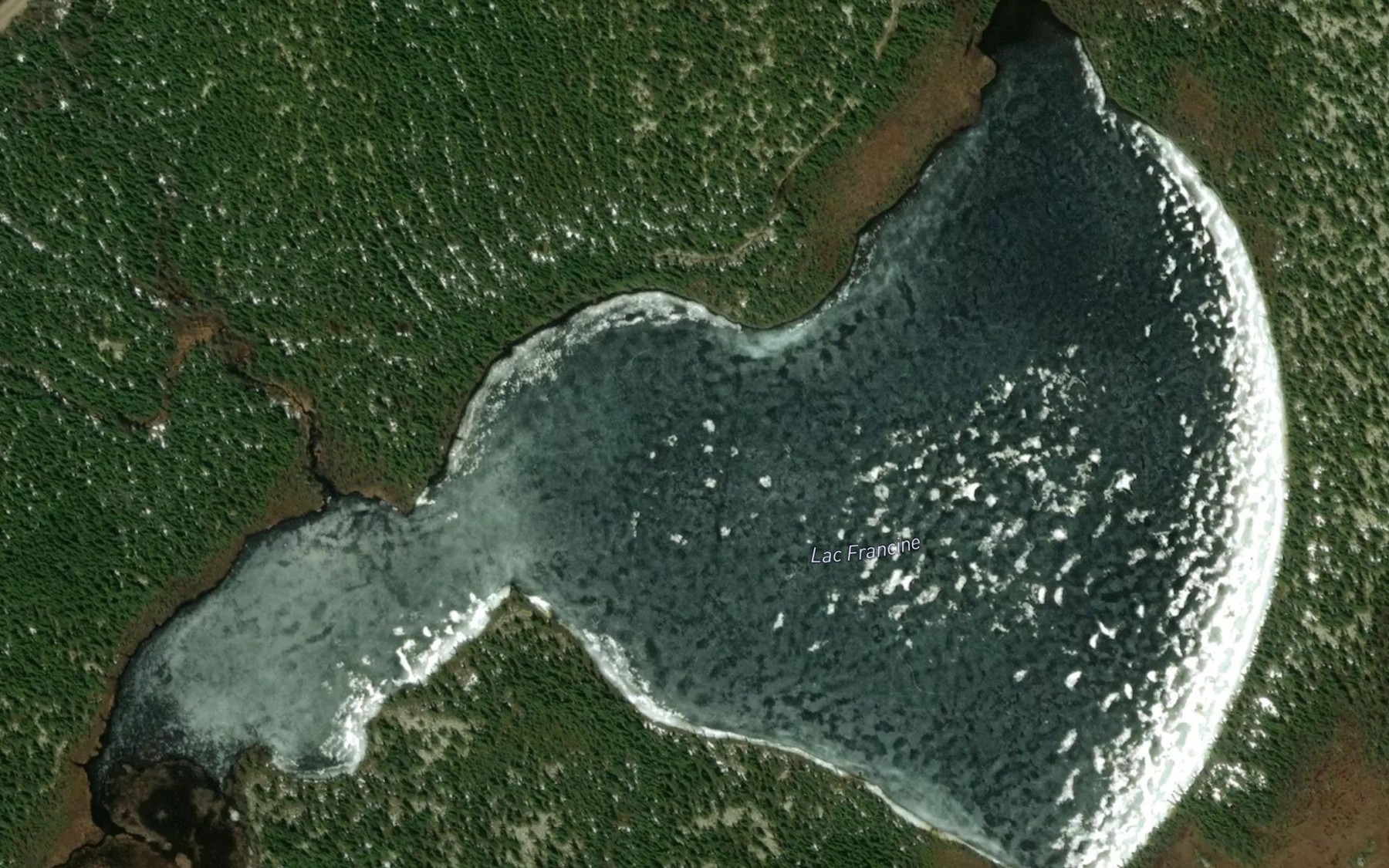 Satellite map of the Lac Francine