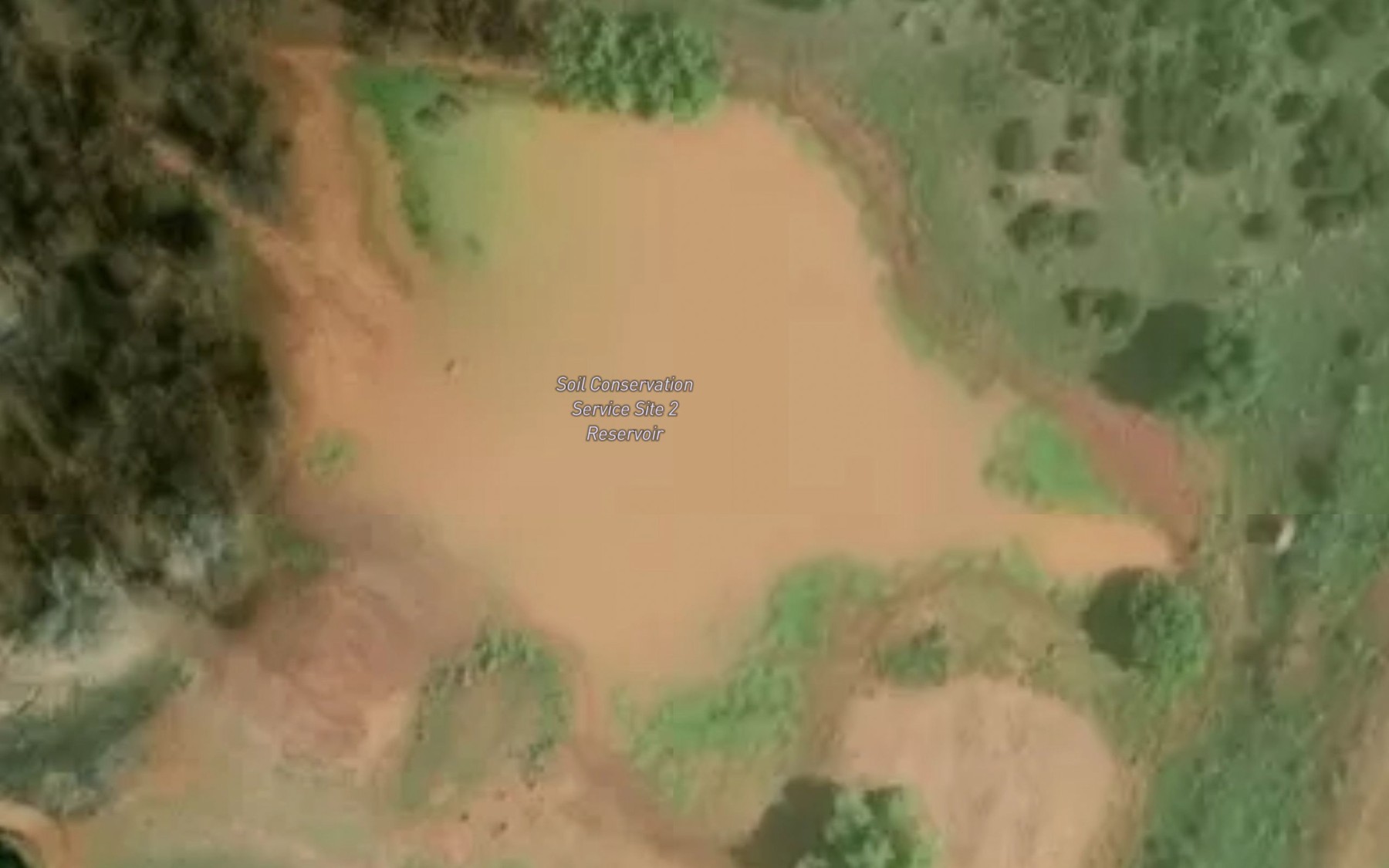 Satellite map of the Soil Conservation Service Site 2 Reservoir