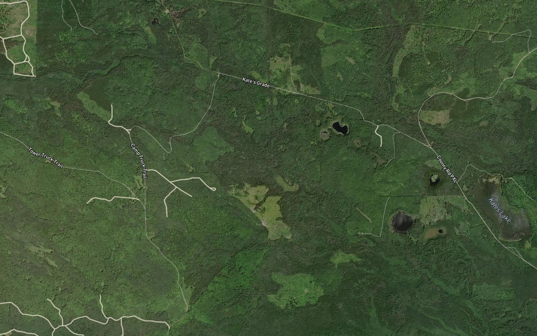 Satellite map of the Camp Eleven Creek