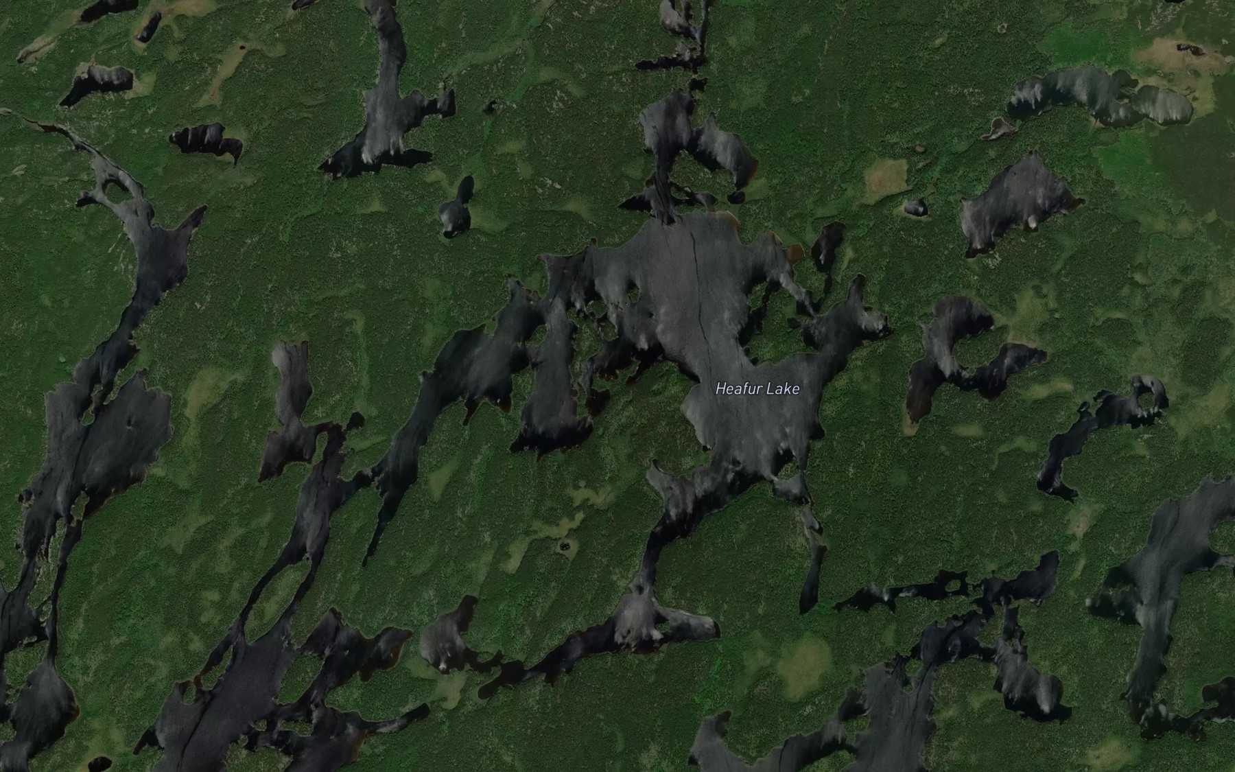 Satellite map of the Heafur Lake
