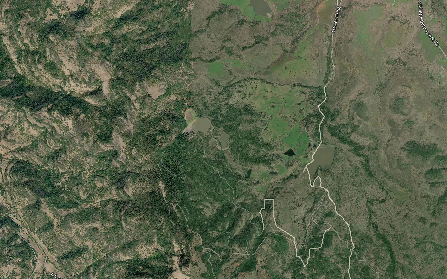 Satellite map of the Harrison Reservoir