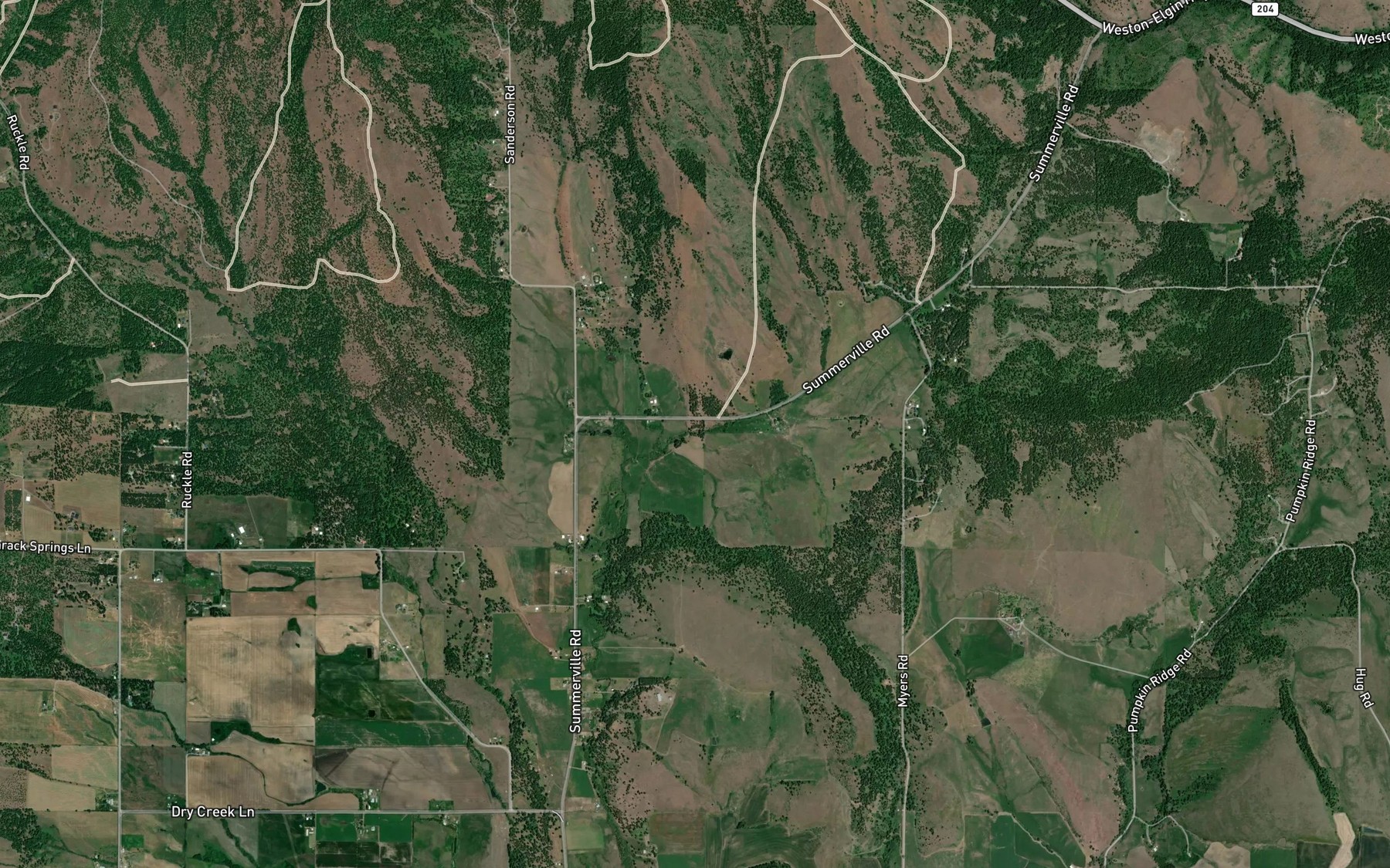 Satellite map of the Sanderson Spring