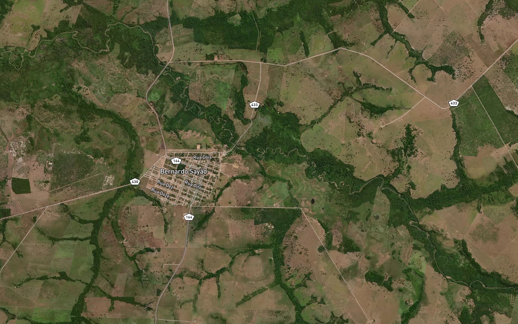 Satellite map of the Corrego Fundo