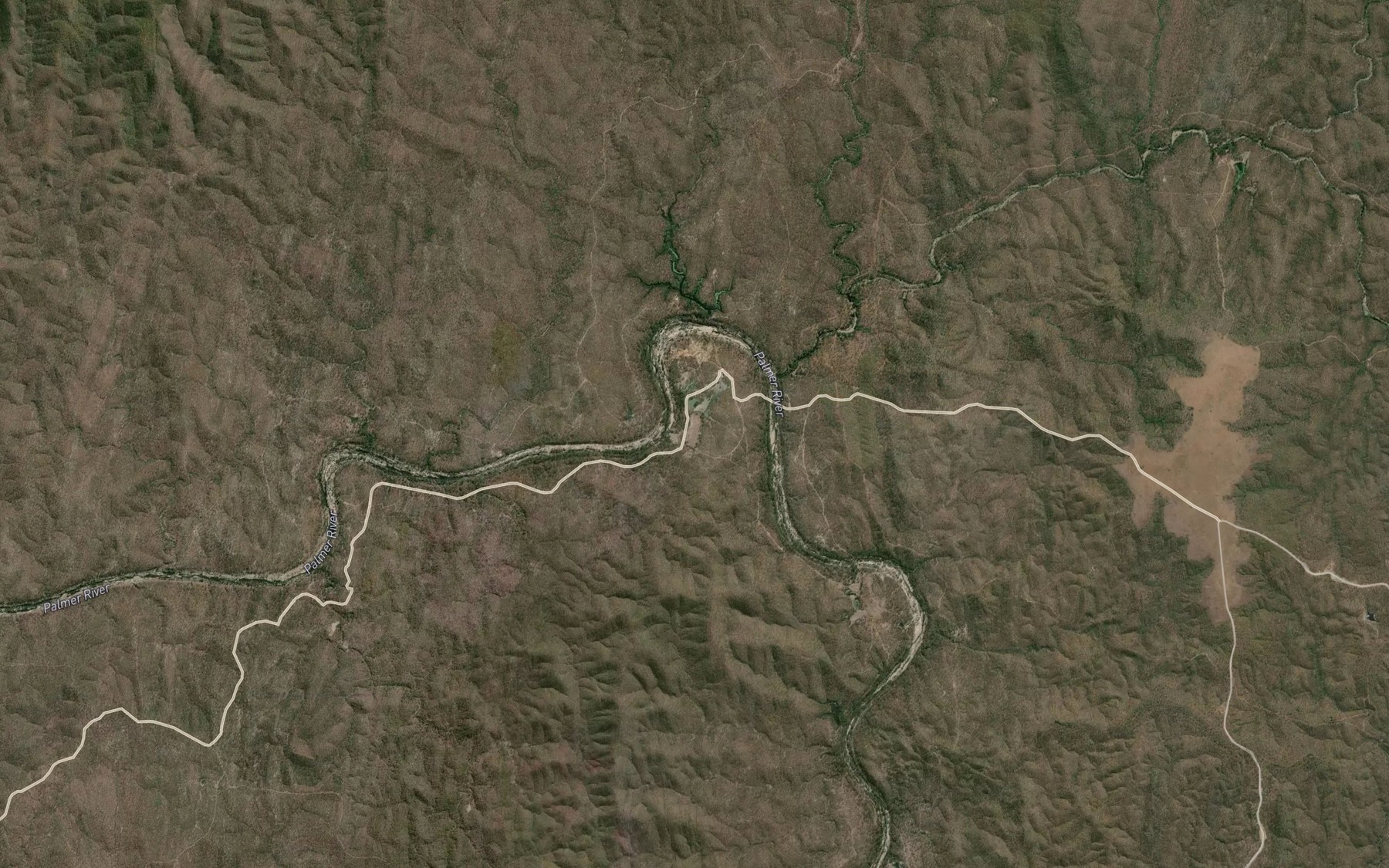 Satellite map of the Little Palmer River