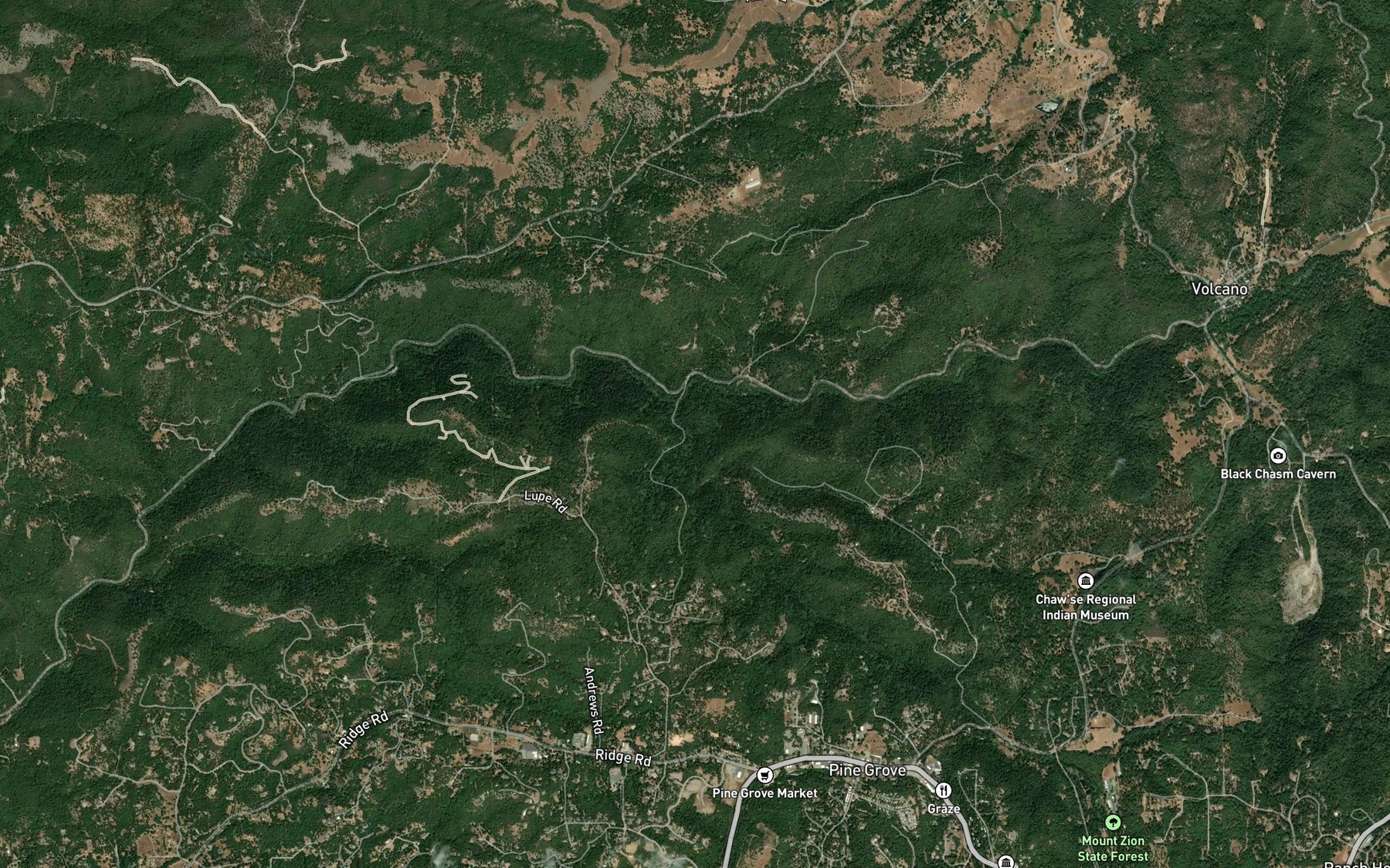 Satellite map of the Else Creek