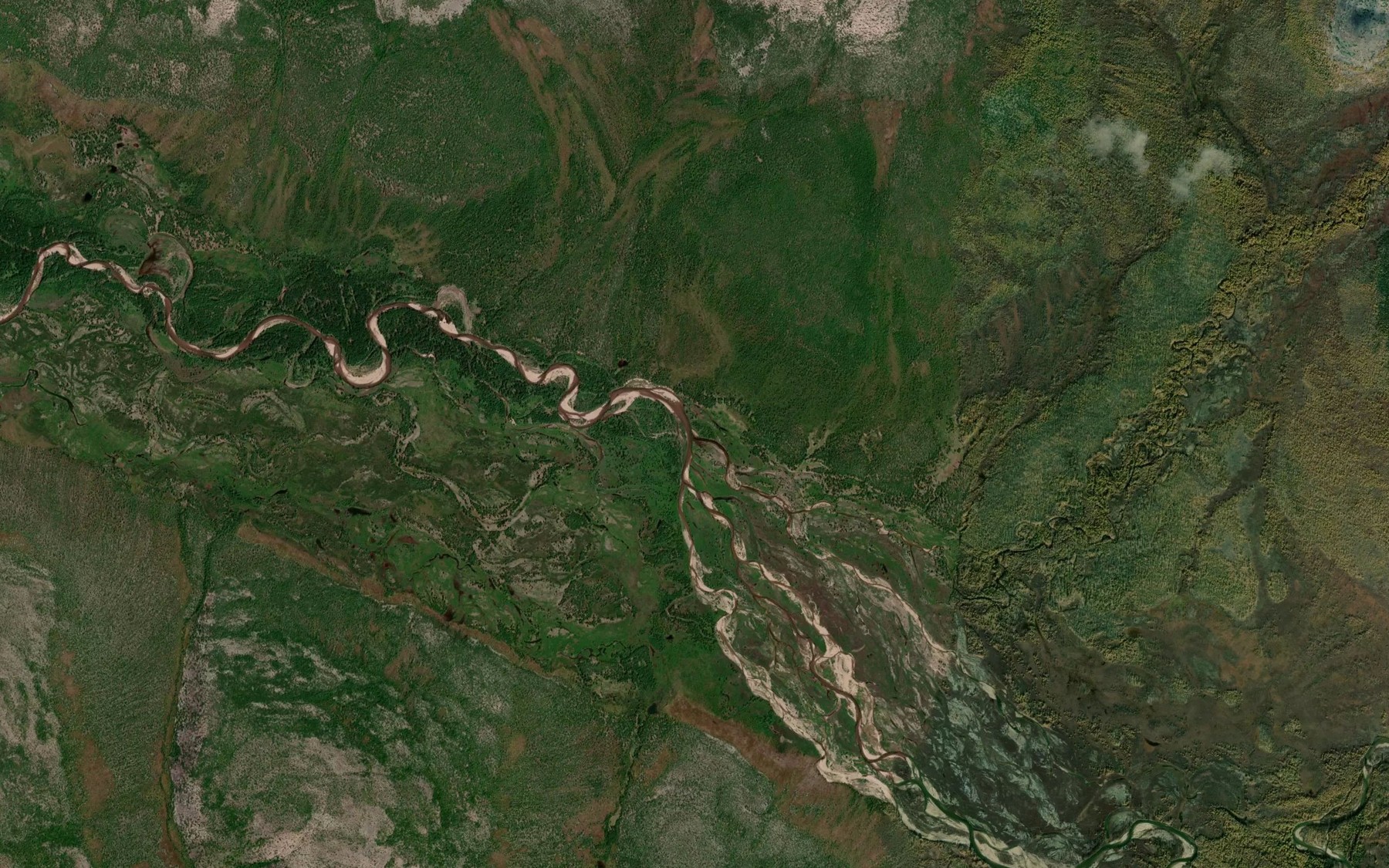 Satellite map of the Nakushel