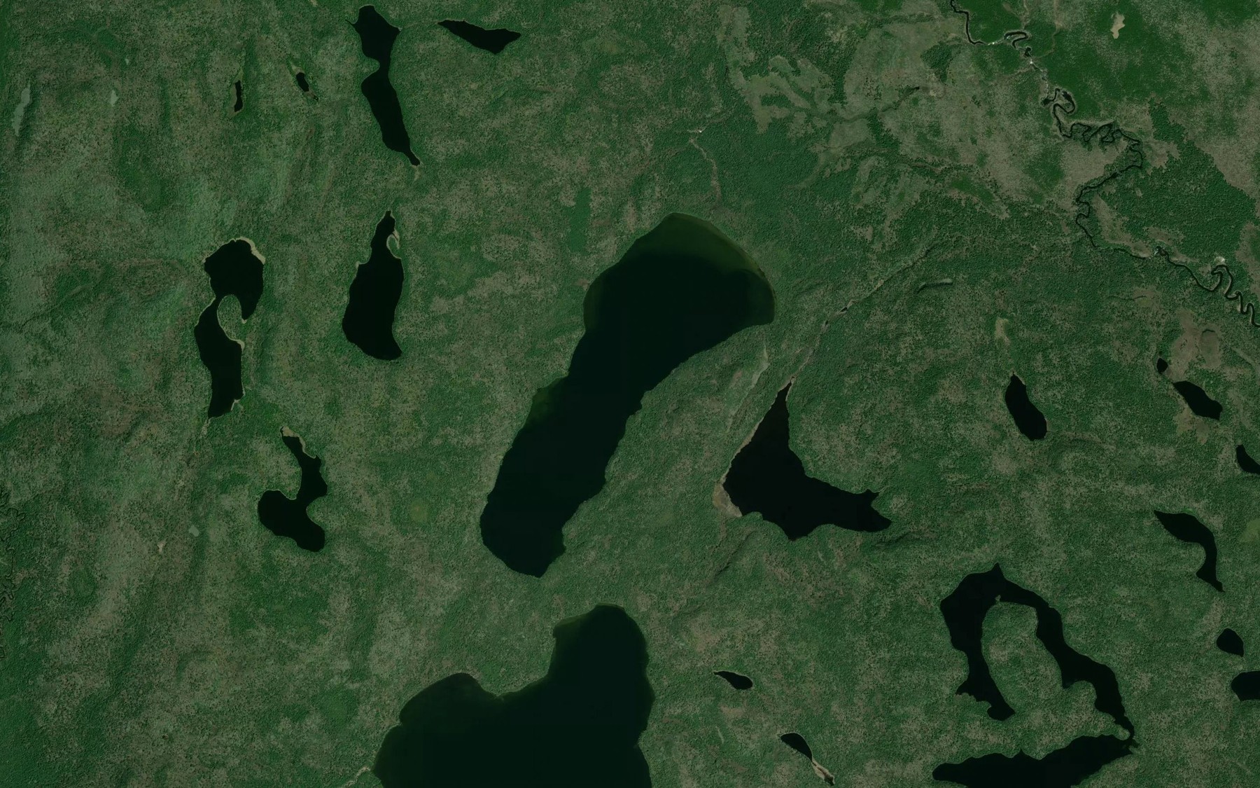 Satellite map of the Walkover Lake